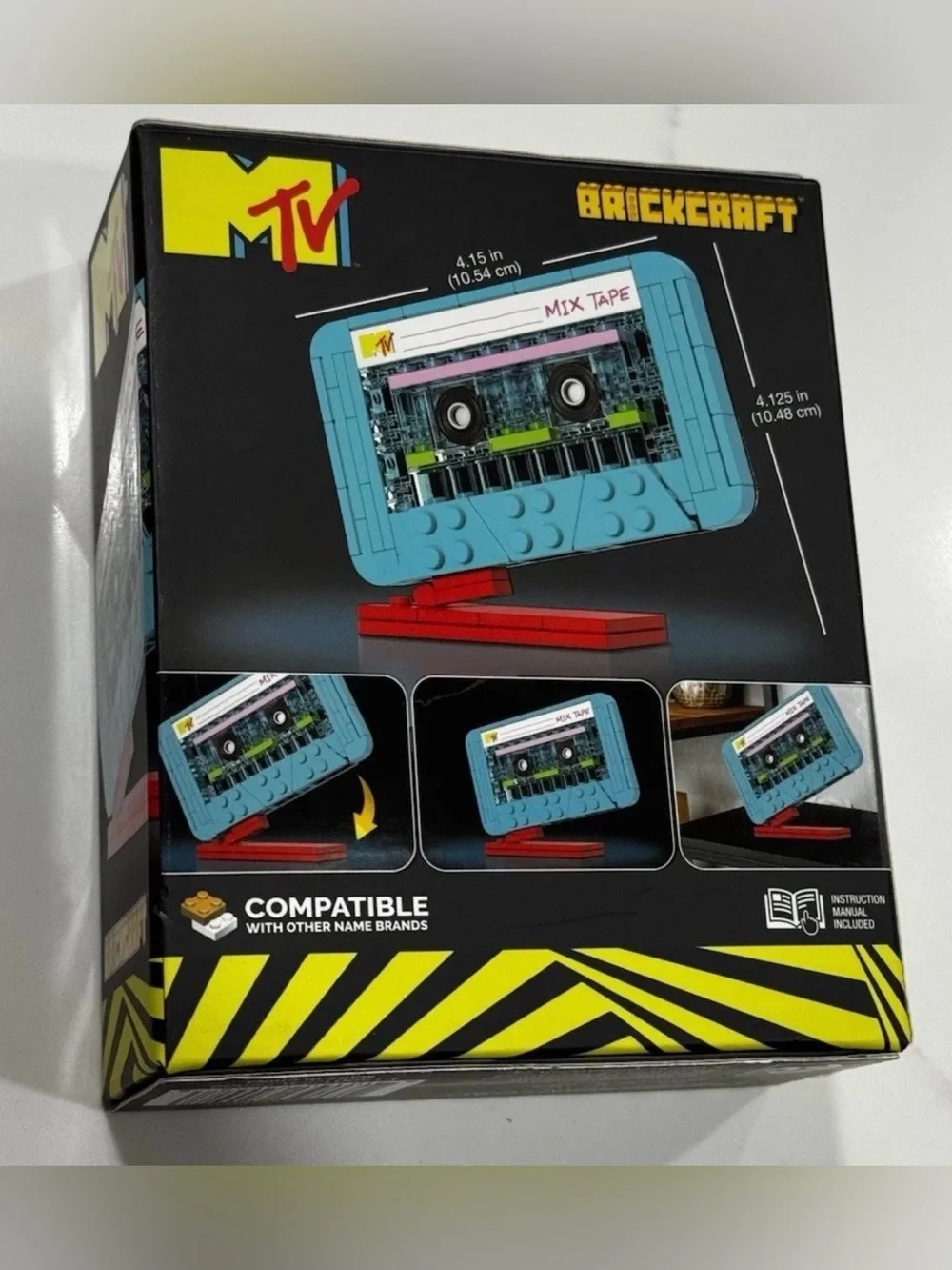 New MTV BRICKCRAFT Cassette Tape Building Brick Set - Retro Mix Tape 96 piece